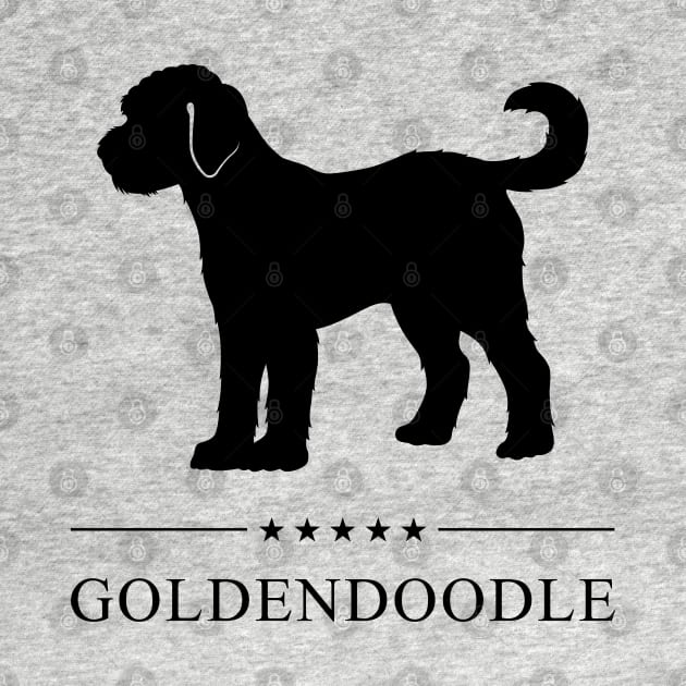 Goldendoodle Black Silhouette by millersye